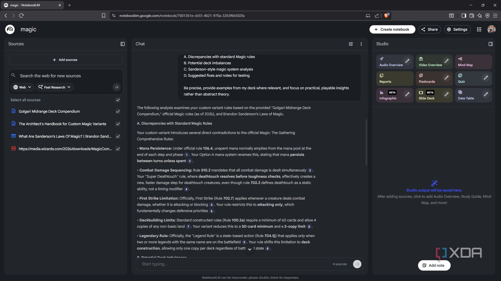 Clearing the Magic game in NotebookLM