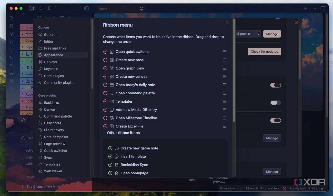 This overlooked Obsidian setting is the key to managing plugin clutter
