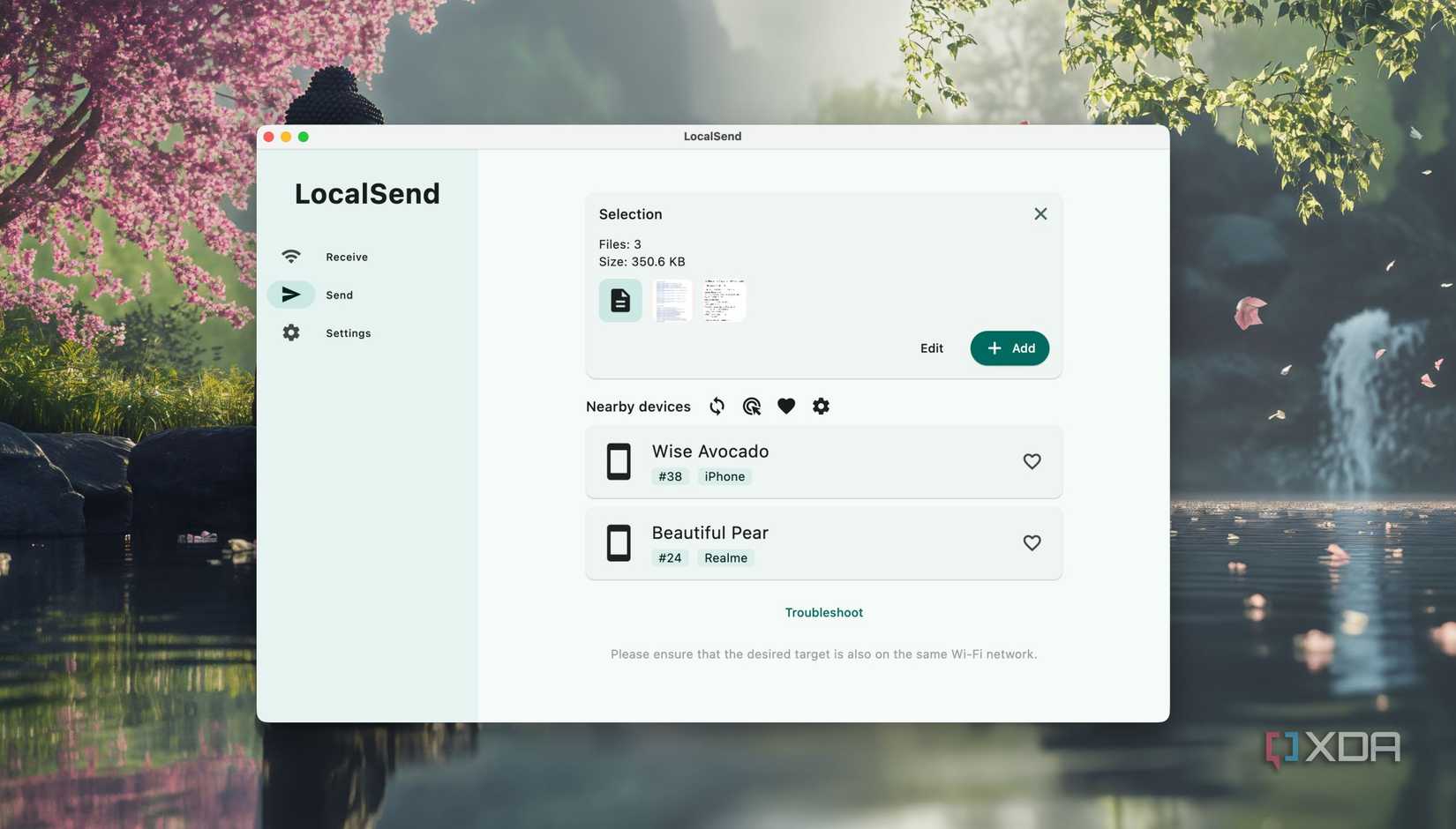 Envío de archivos a otros dispositivos usando LocalSend