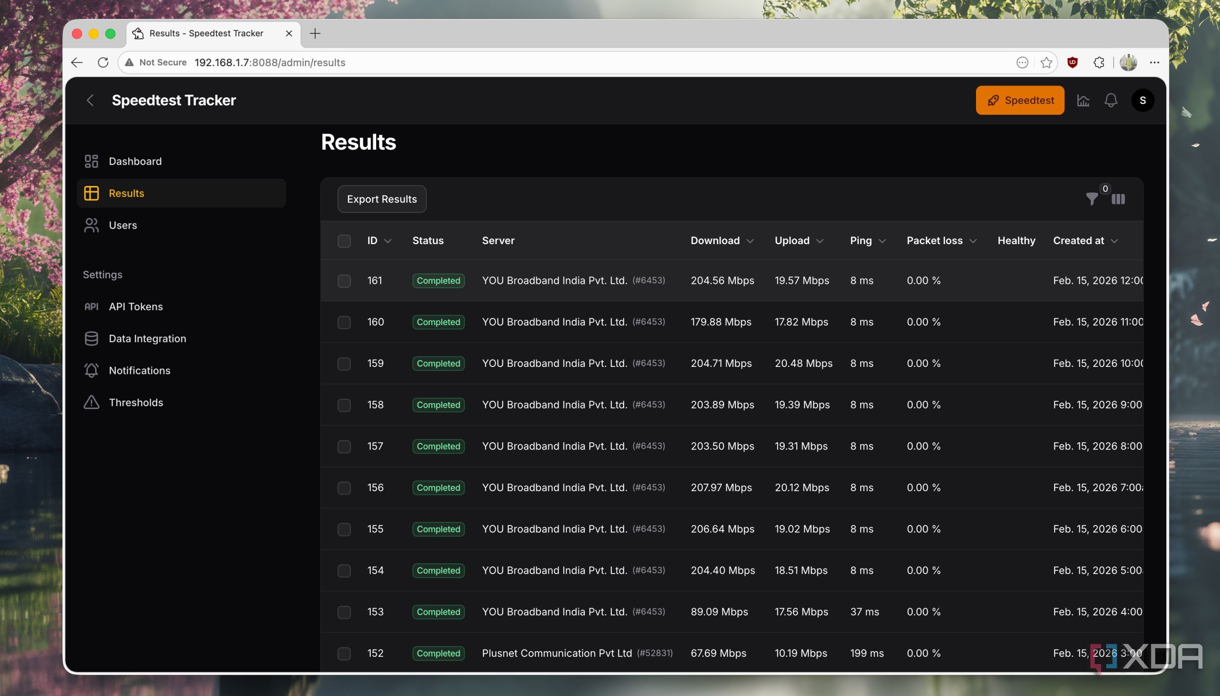 This self-hosted speed tracker monitors my network and graphs my ...