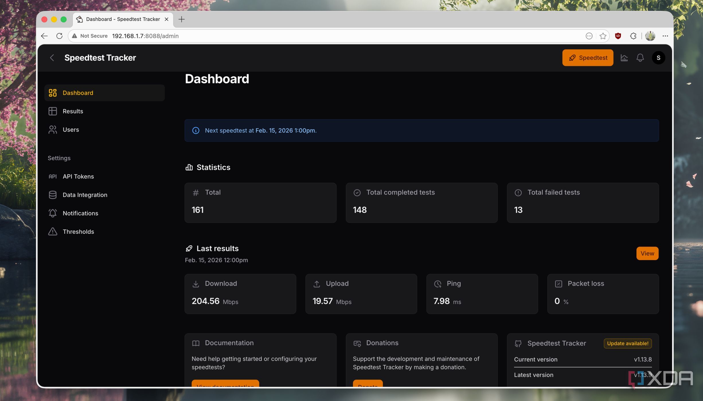 This self-hosted speed tracker monitors my network and graphs my ...