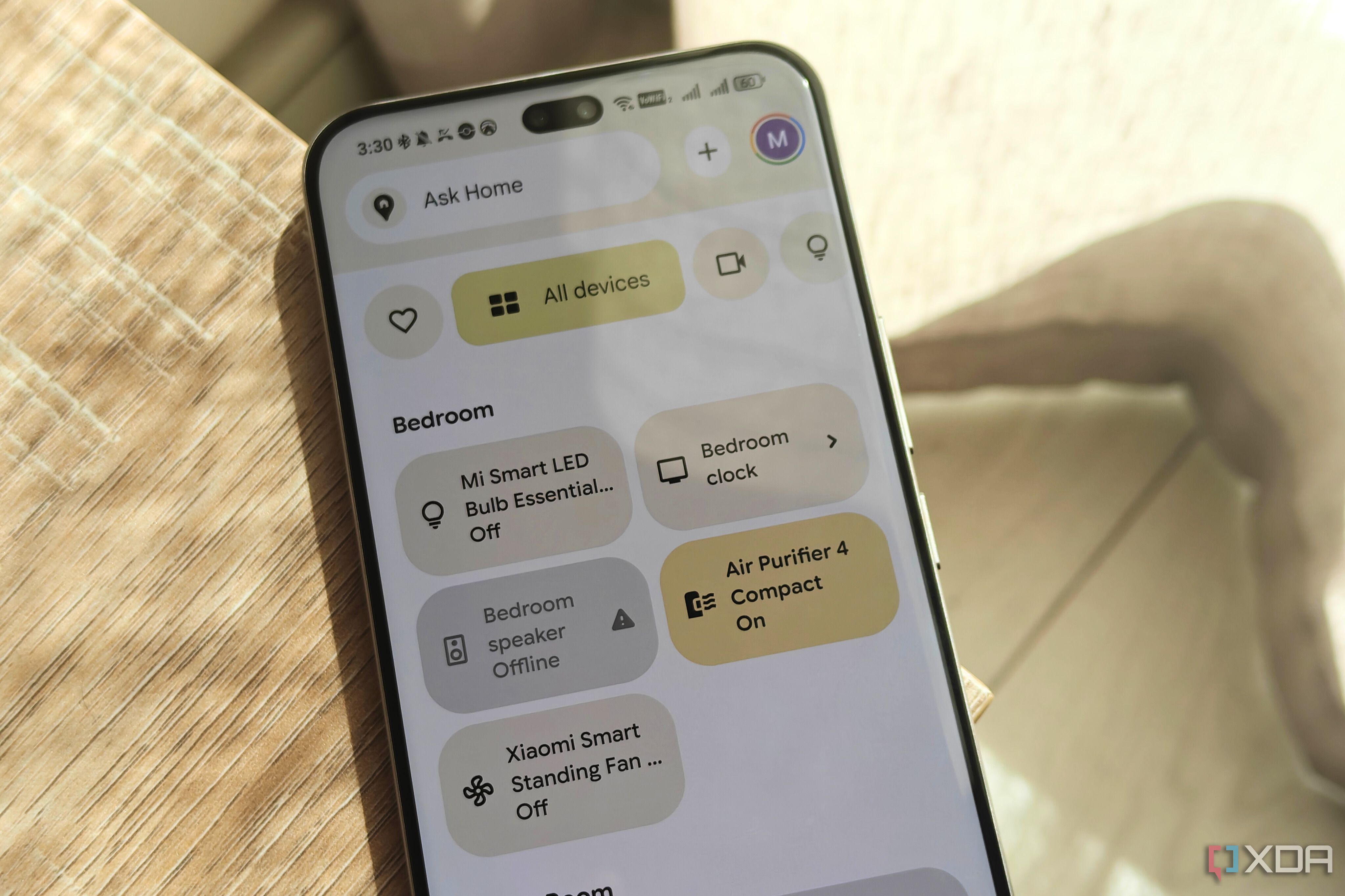 the google home app on a smartphone