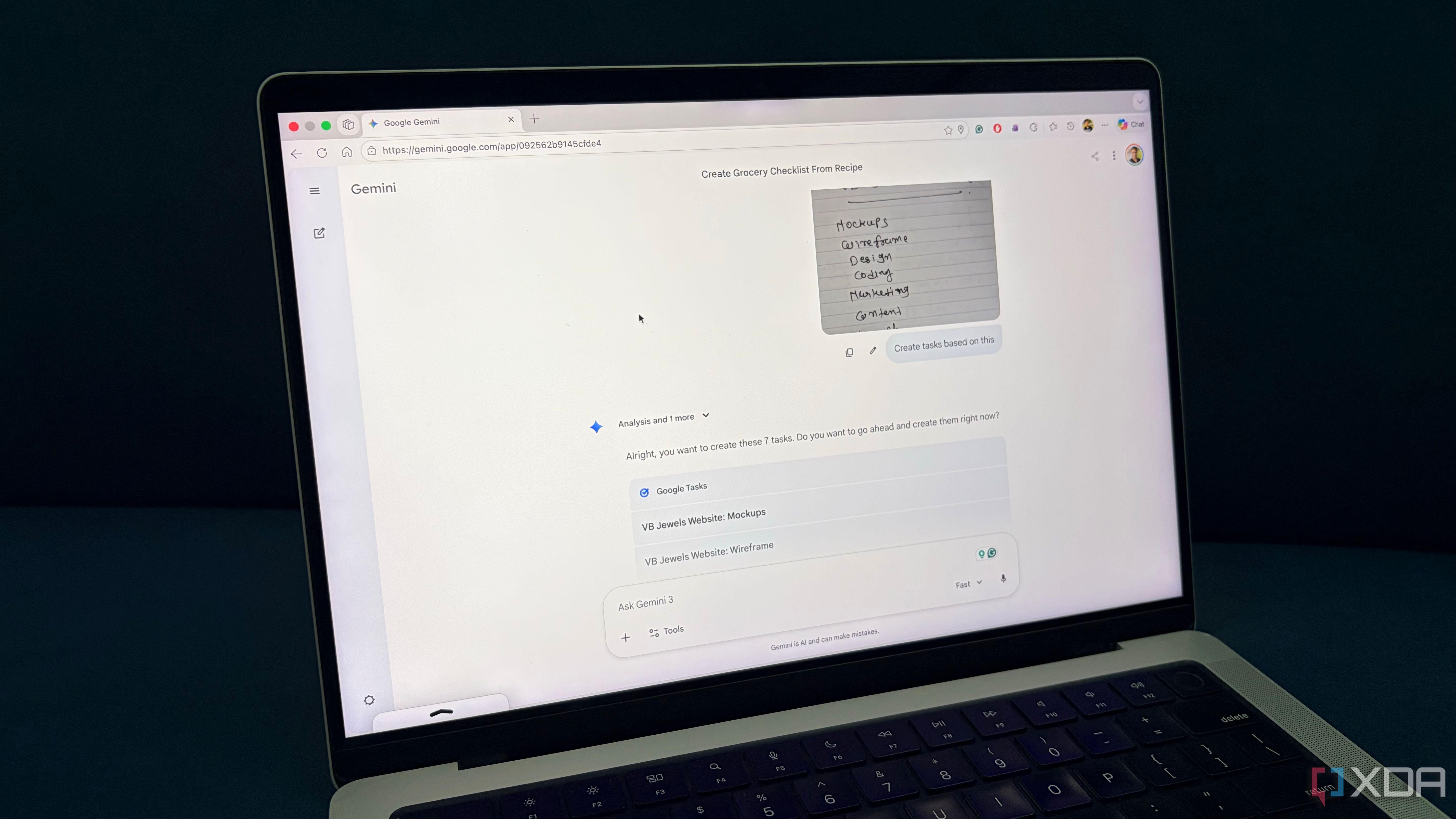 Using Gemini and Tasks