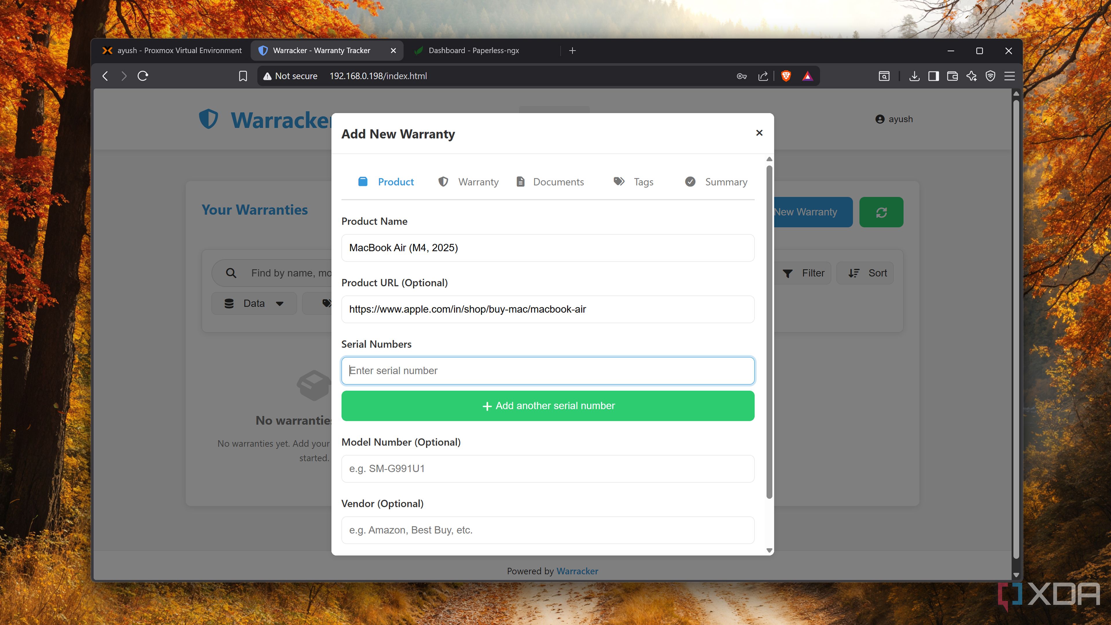 I track every warranty and receipt with this free self-hosted tool