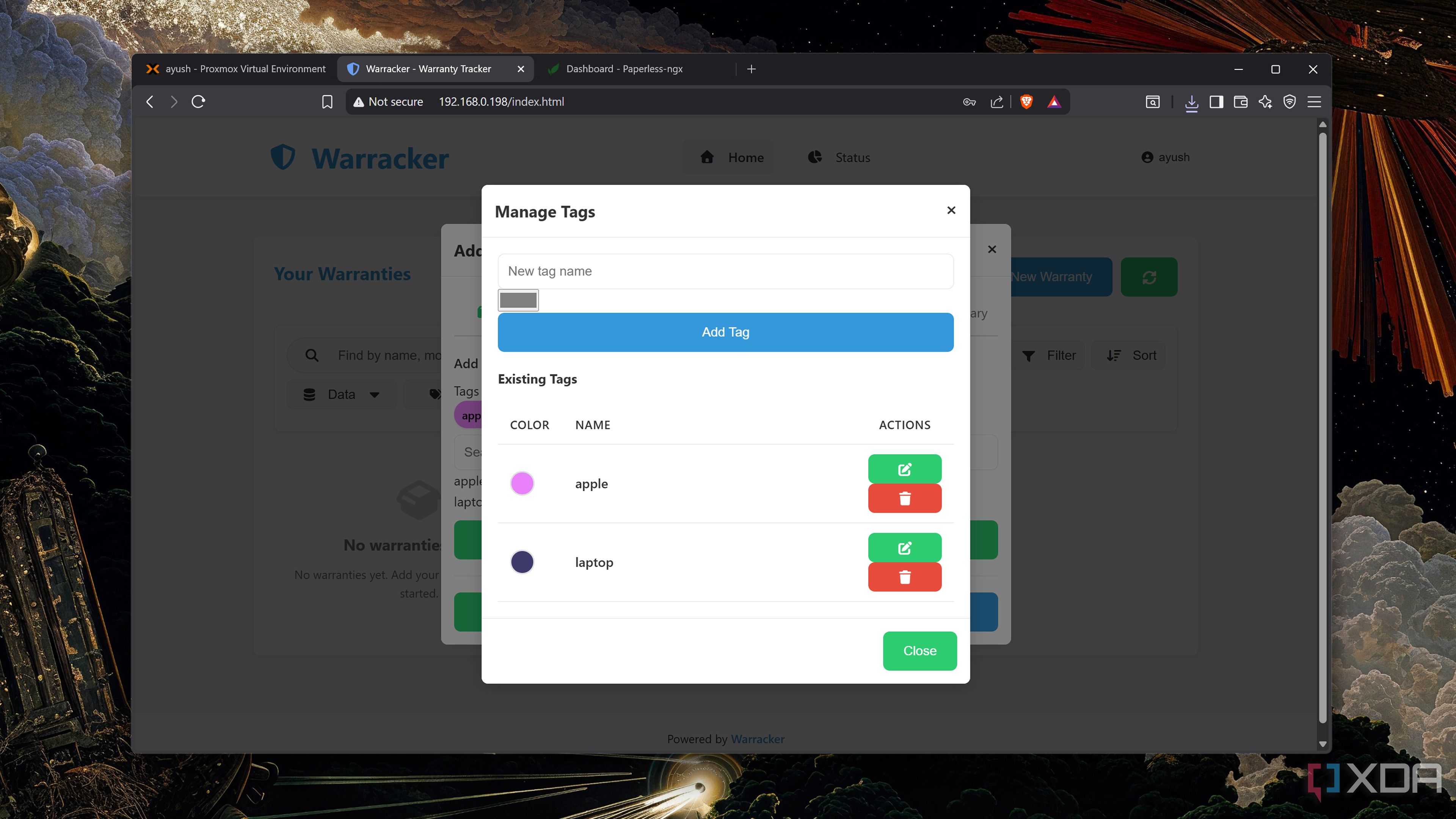 I track every warranty and receipt with this free self-hosted tool