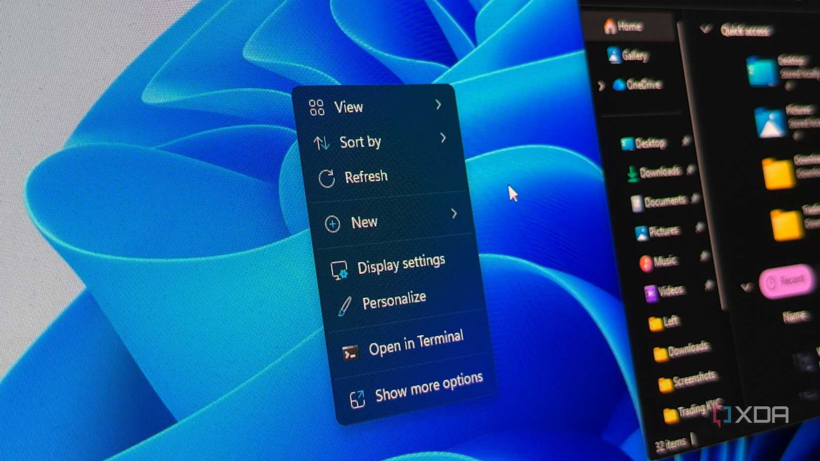 Menú contextual de Windows 11
