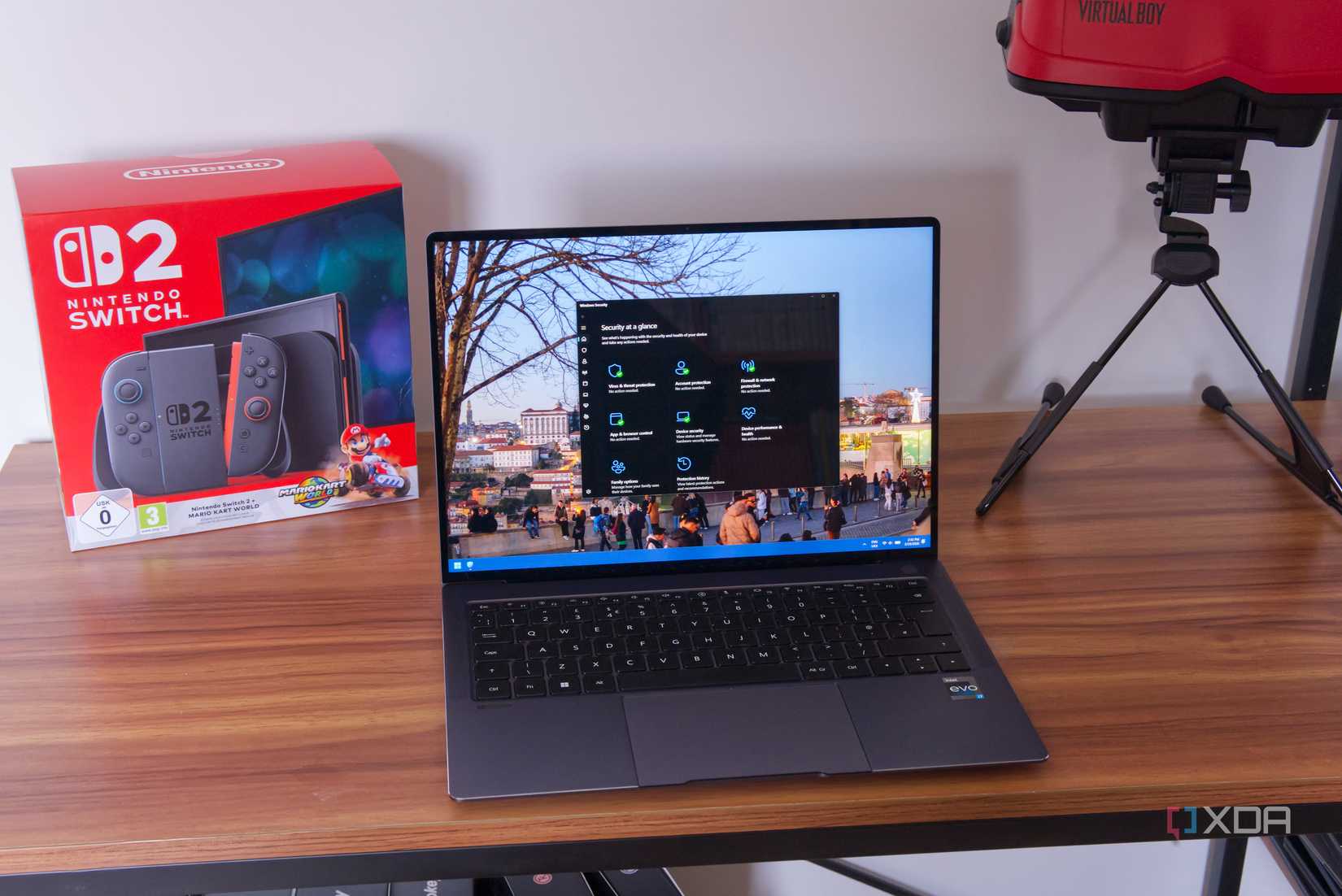 A Windows 11 laptop showing the Windows Security app