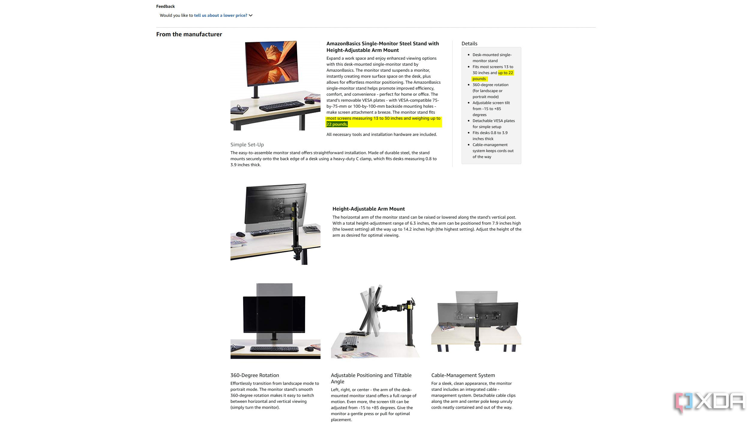 Monitor arms aren't marketed right, and I've had enough