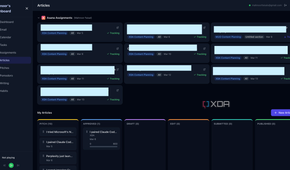articles section in dashboard