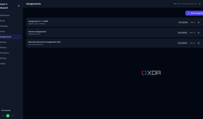 assignments section in dashboard