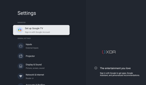 Basic google tv settings