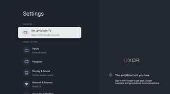 Basic google tv settings