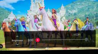 brightness slider on an OLED TV