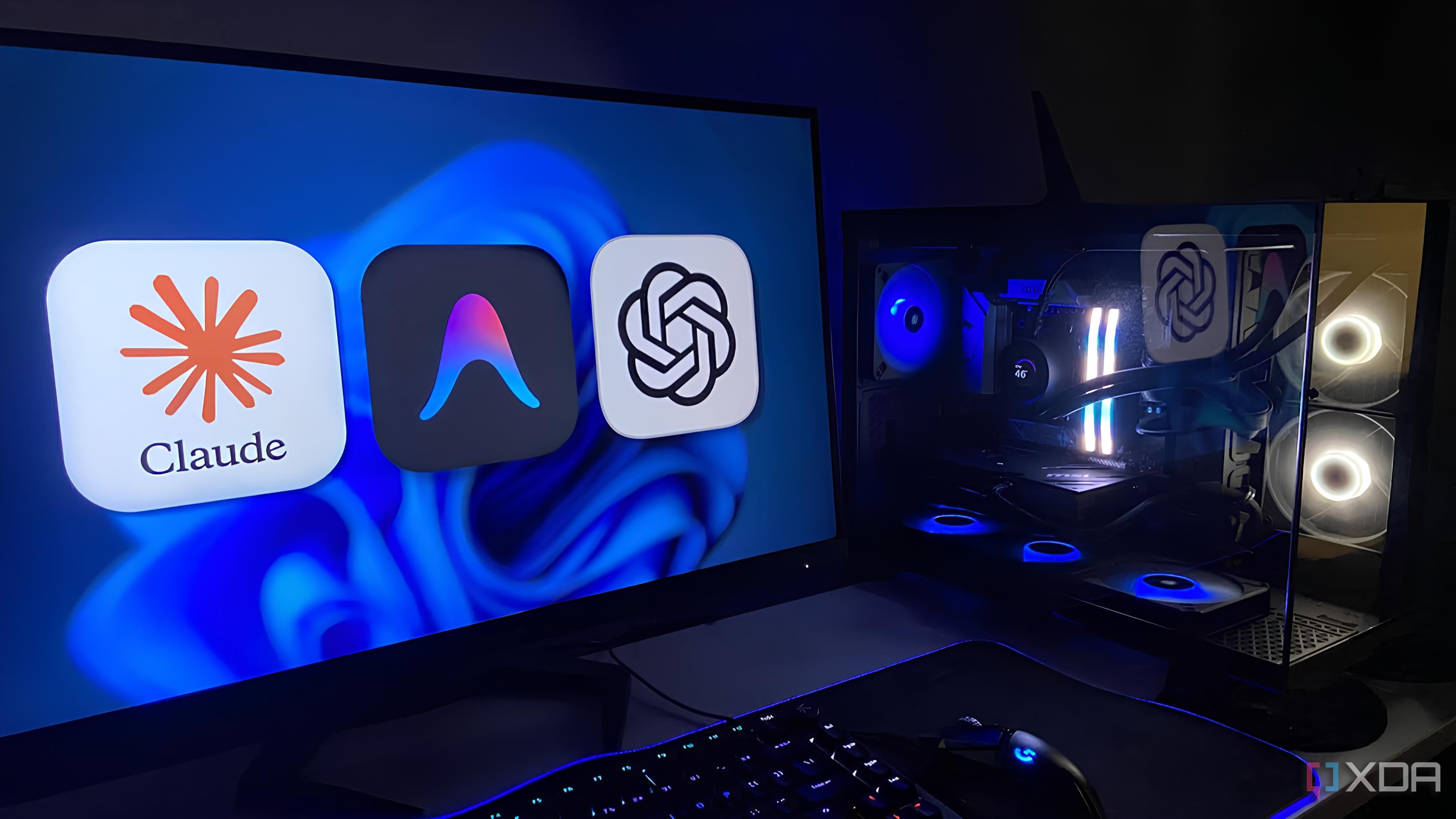 AI applications icon on a gaming PC.