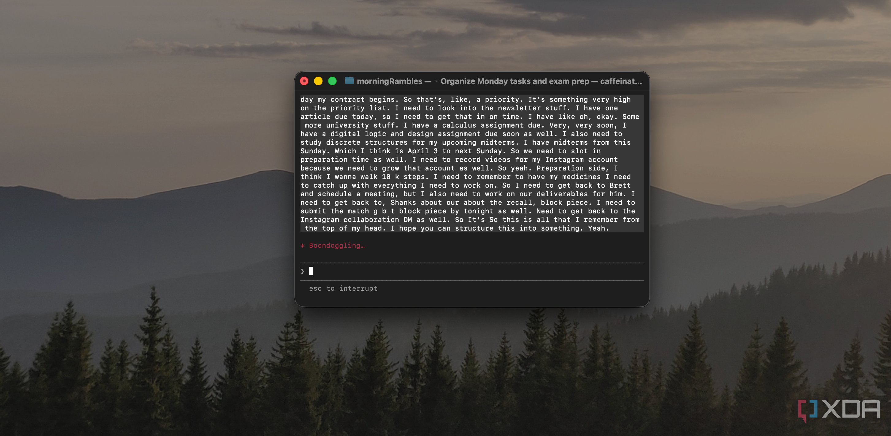claude code processing thoughts