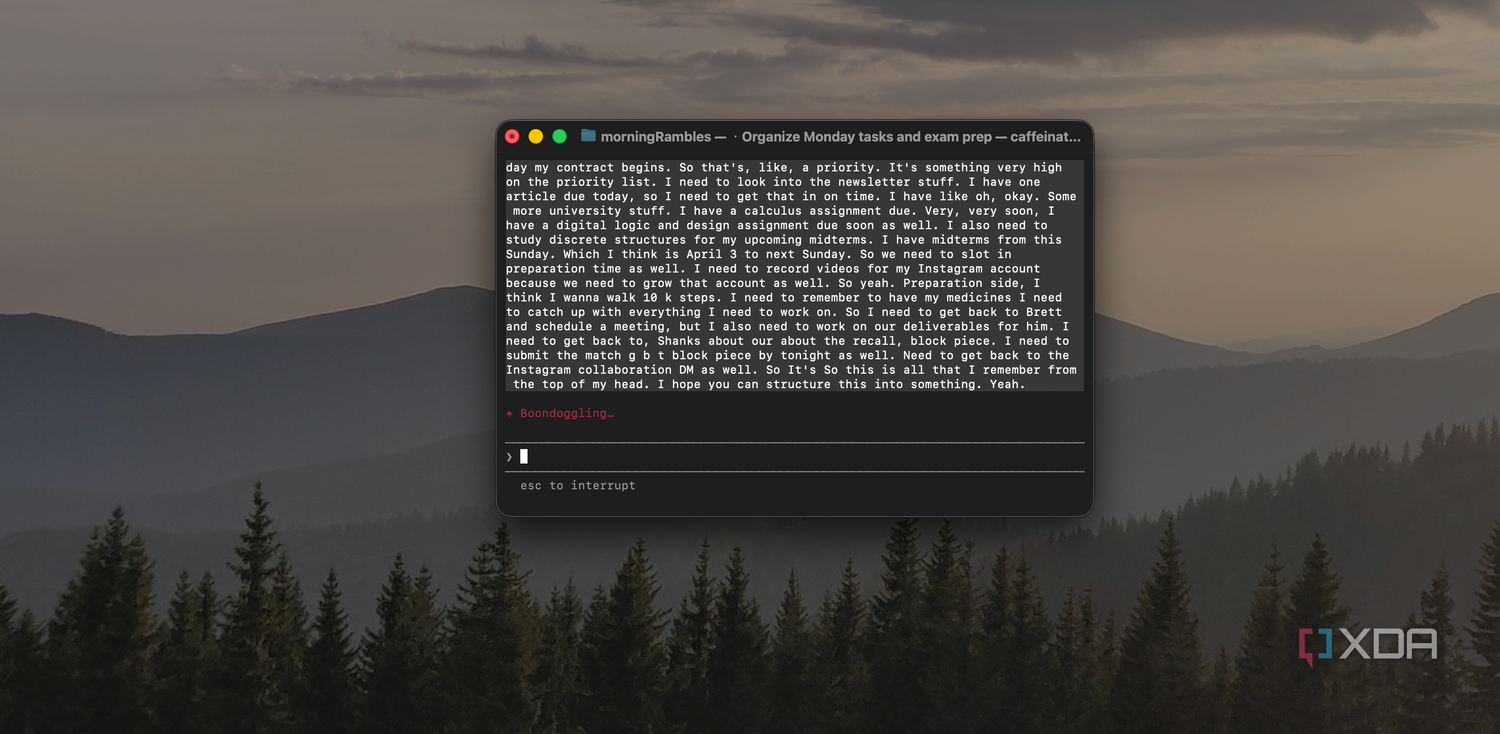 claude code processing thoughts