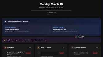 claude html file monday march 20 gameplan