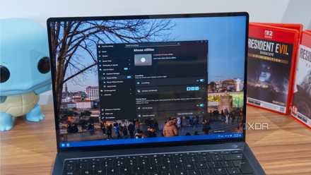 A laptop showing the PowerToys mouse utilities in Windows 11