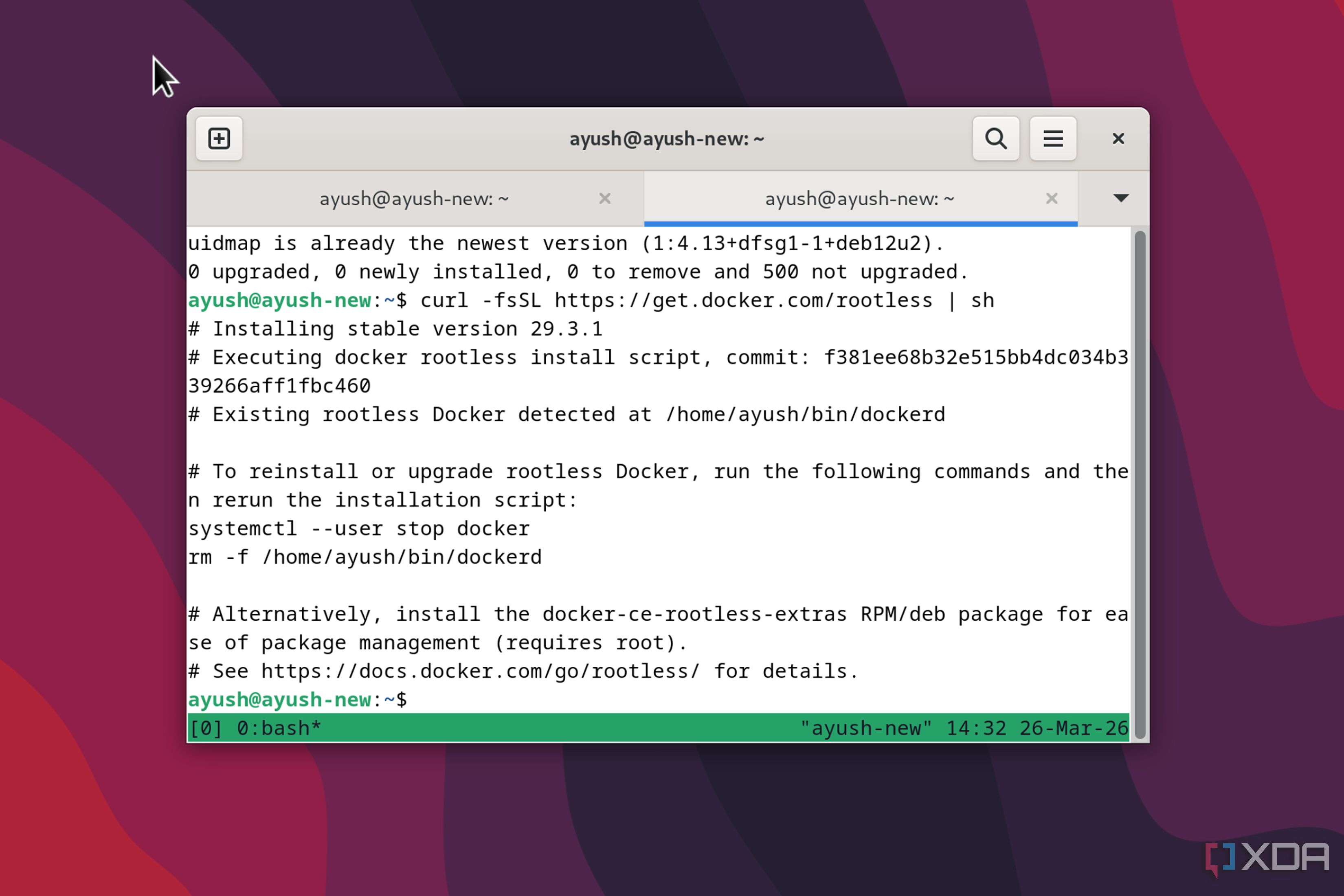 Docker rootless mode is a one-line fix most guides skip over