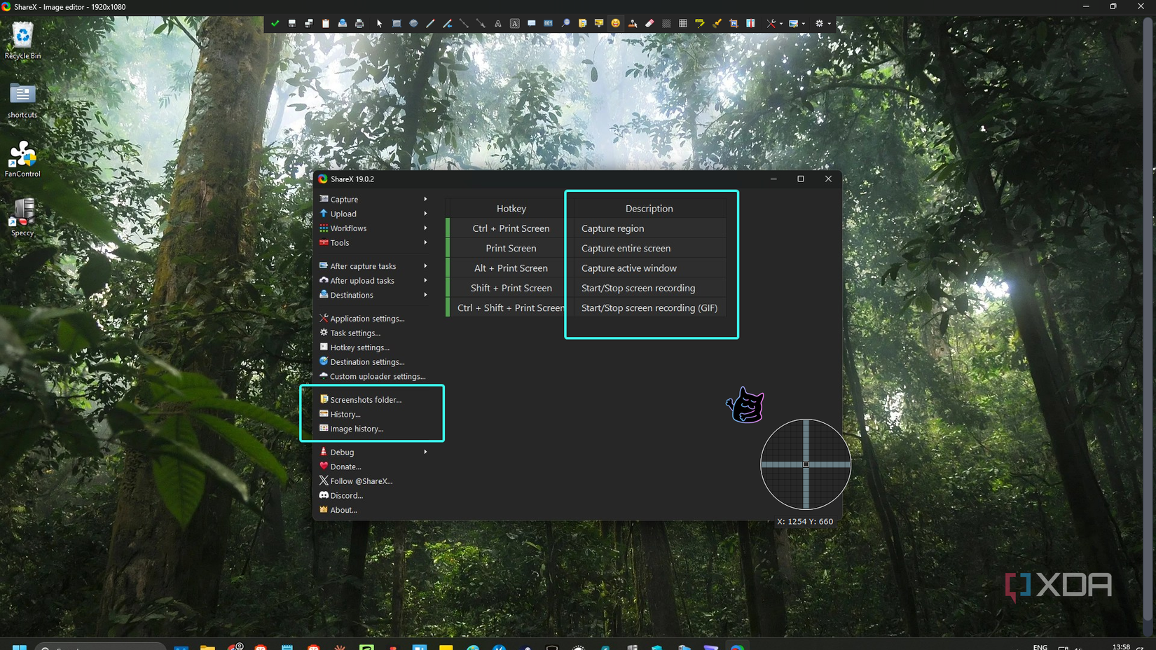 Editar imagem no ShareX