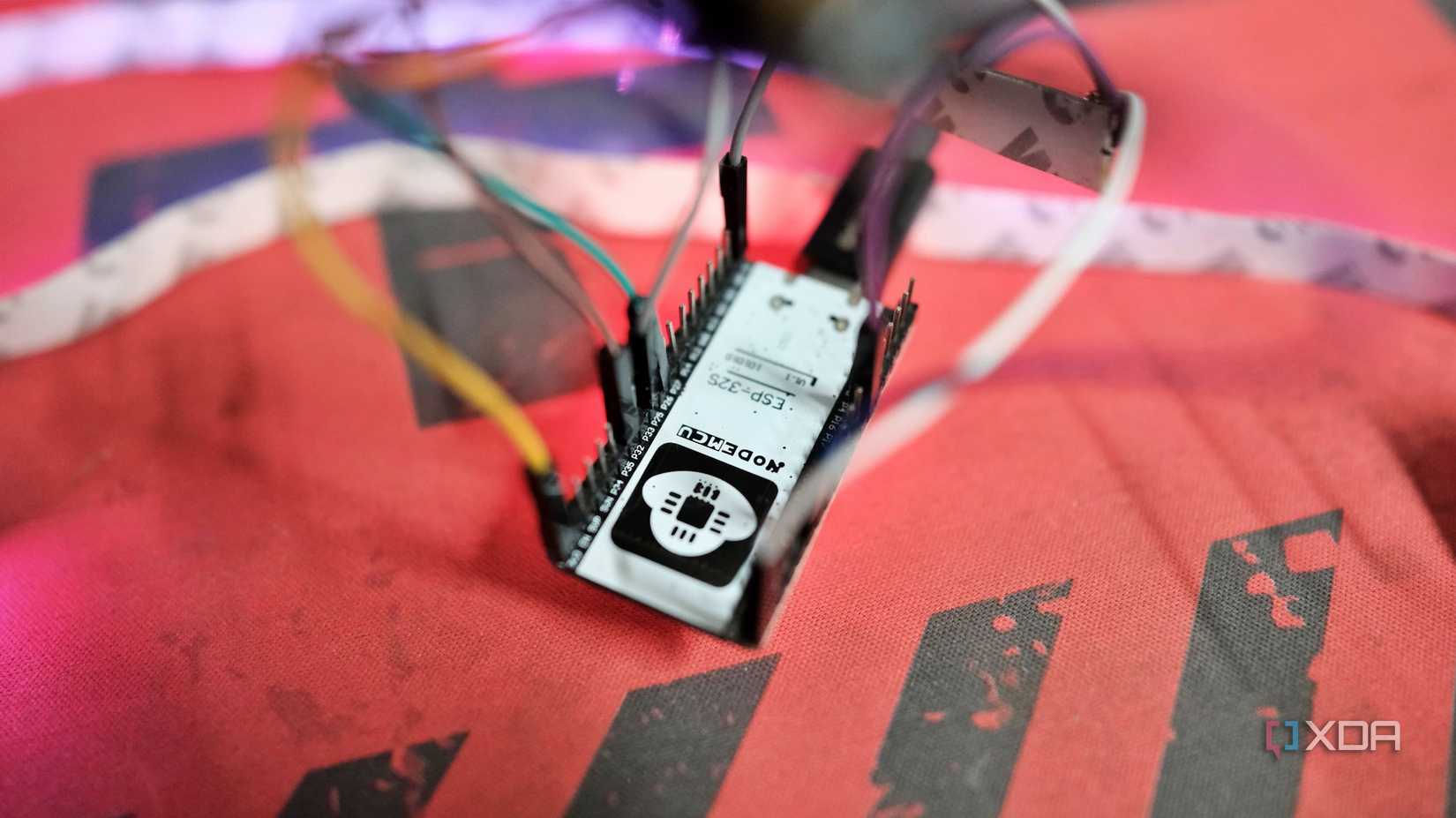 Wiring the INMP441 microphone and RGB LED strip to the ESP32 board