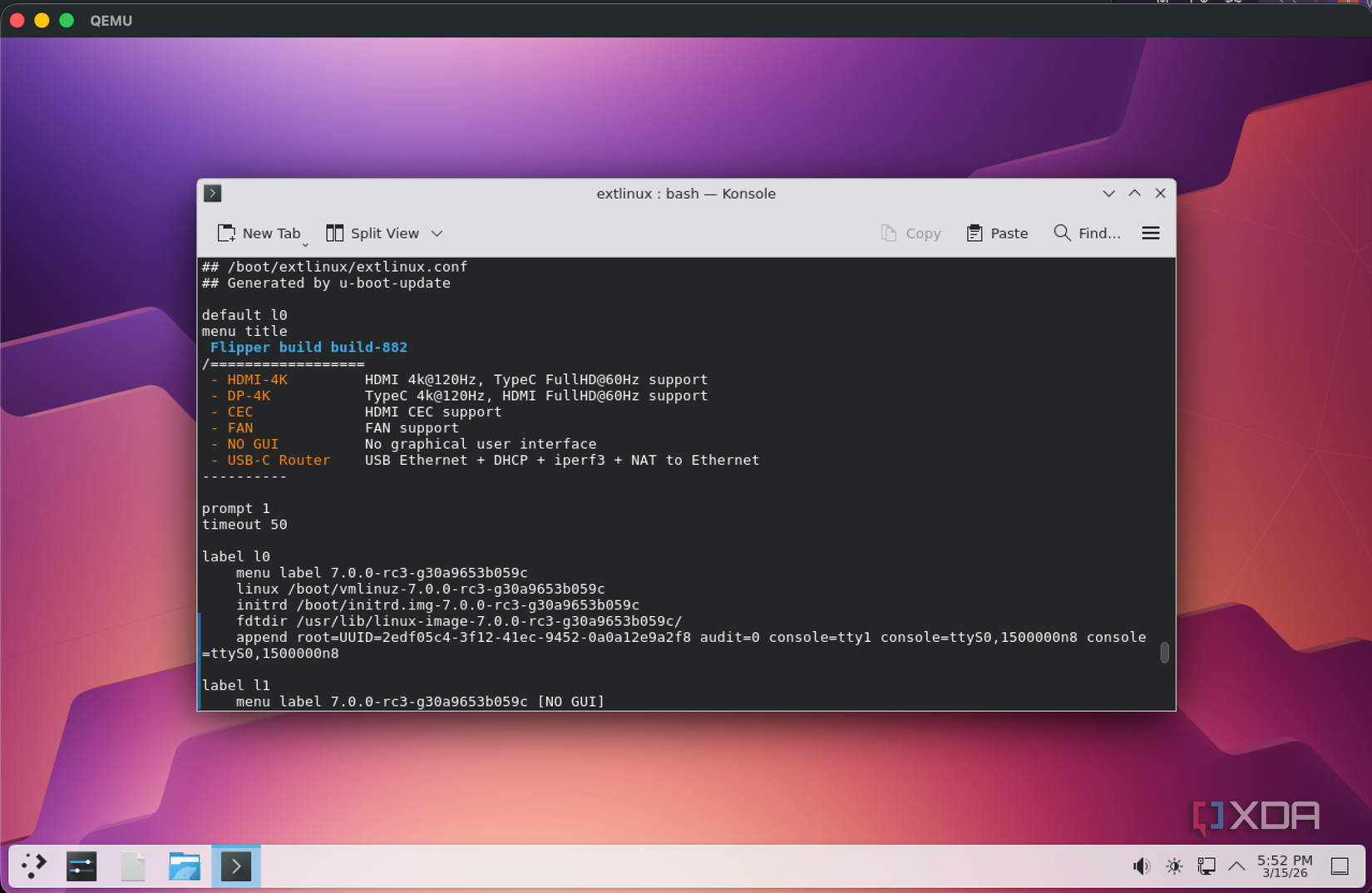 flipper-one-desktop-with-extlinux