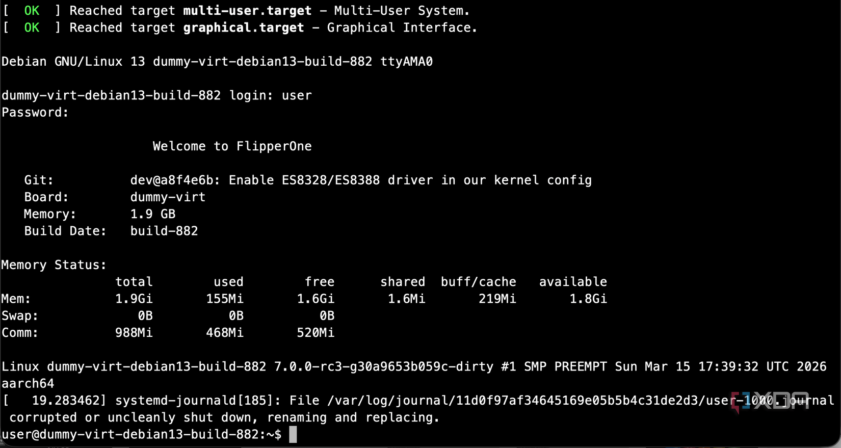 Launching the Flipper One firmware in a VM