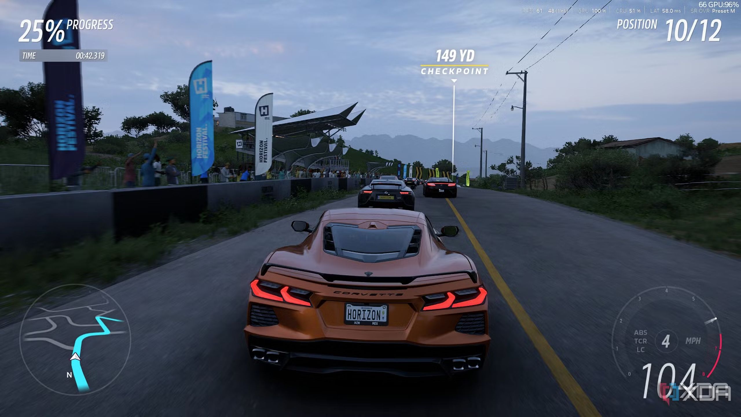 Forza Horizon 5 tested on an RTX 2070 Super with DLSS 4.5.