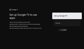 Popup to setup Google TV in basic mode