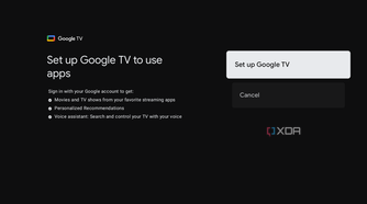 Popup to setup Google TV in basic mode