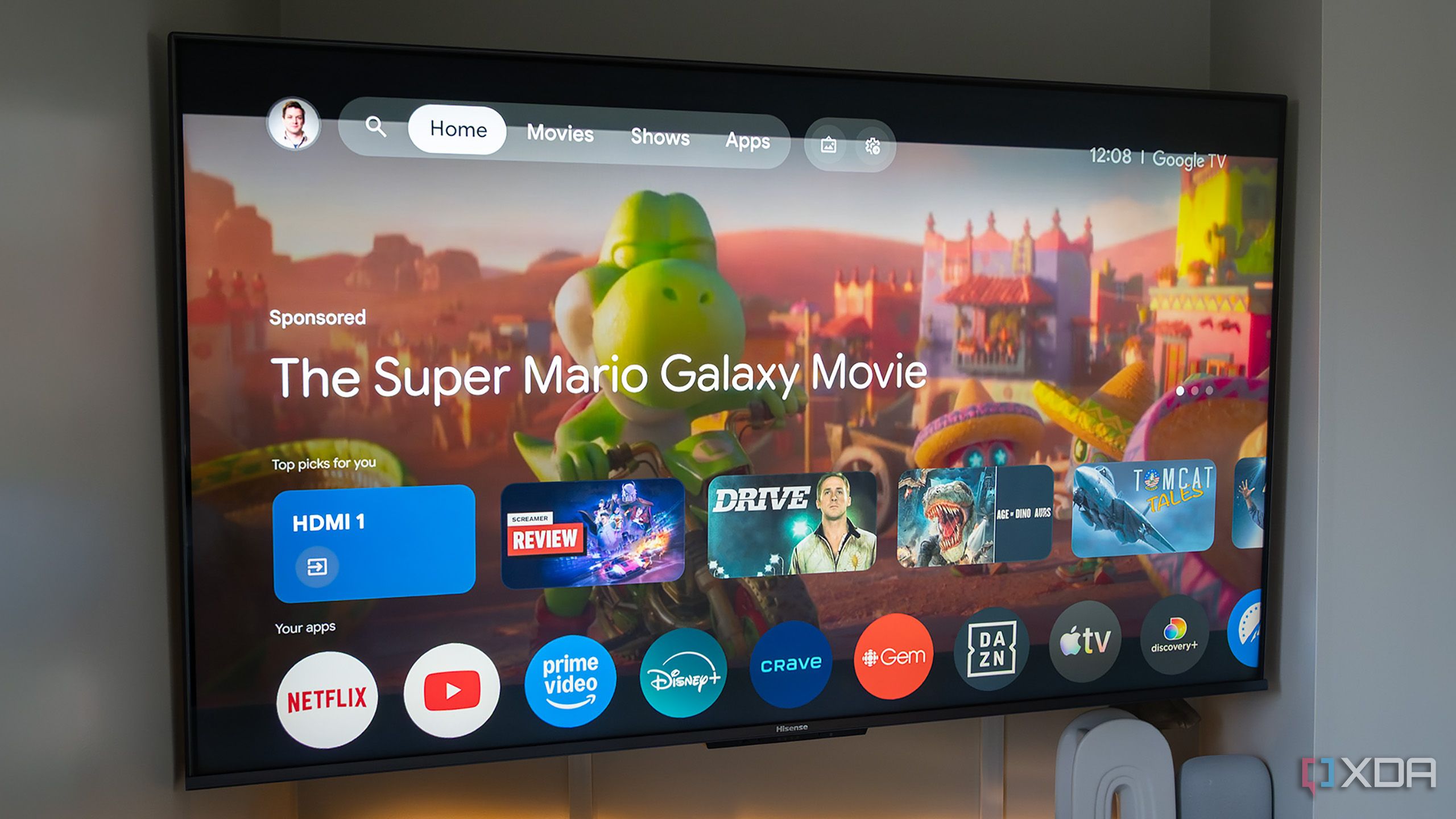 A Google TV-powered Hisense TV 