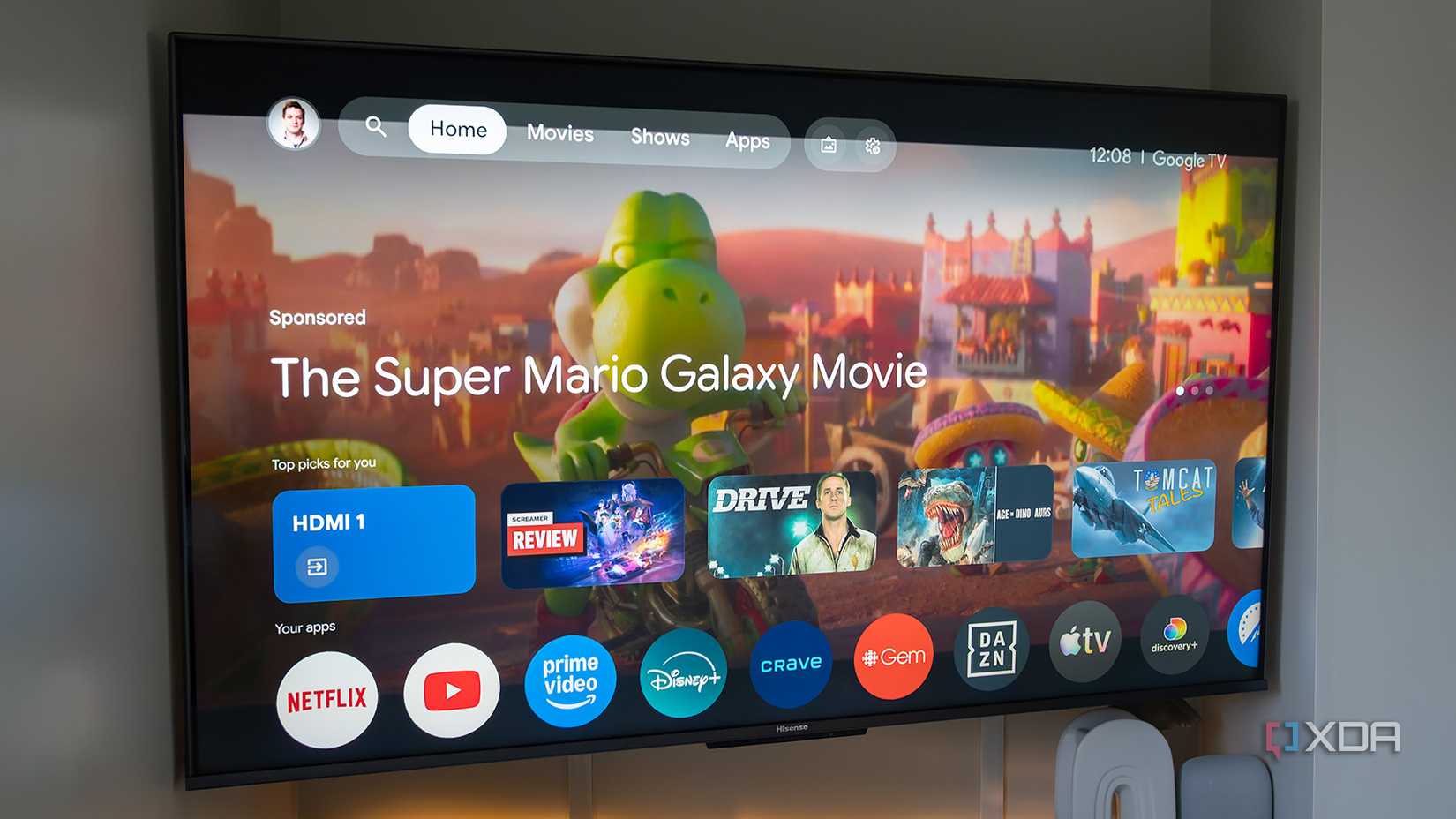 A Google TV-powered Hisense TV 