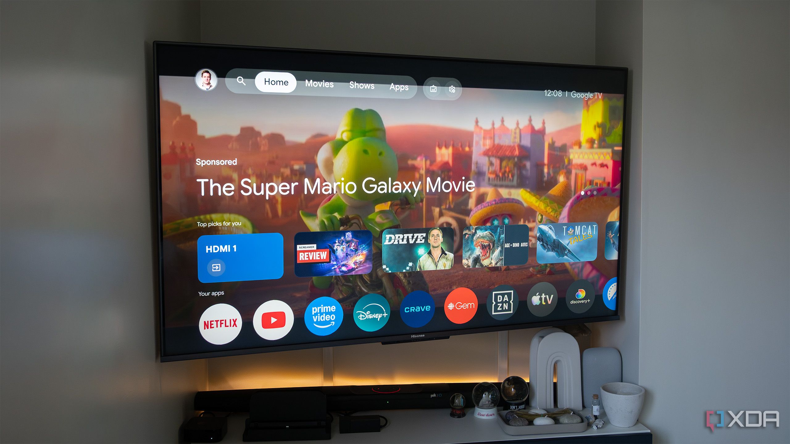 A Google TV-powered Hisense television 