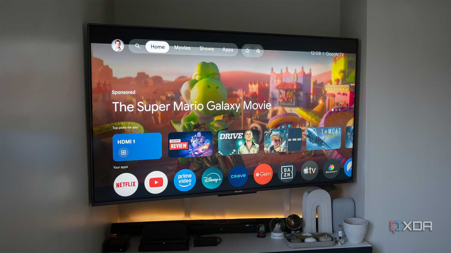 A Google TV-powered Hisense television