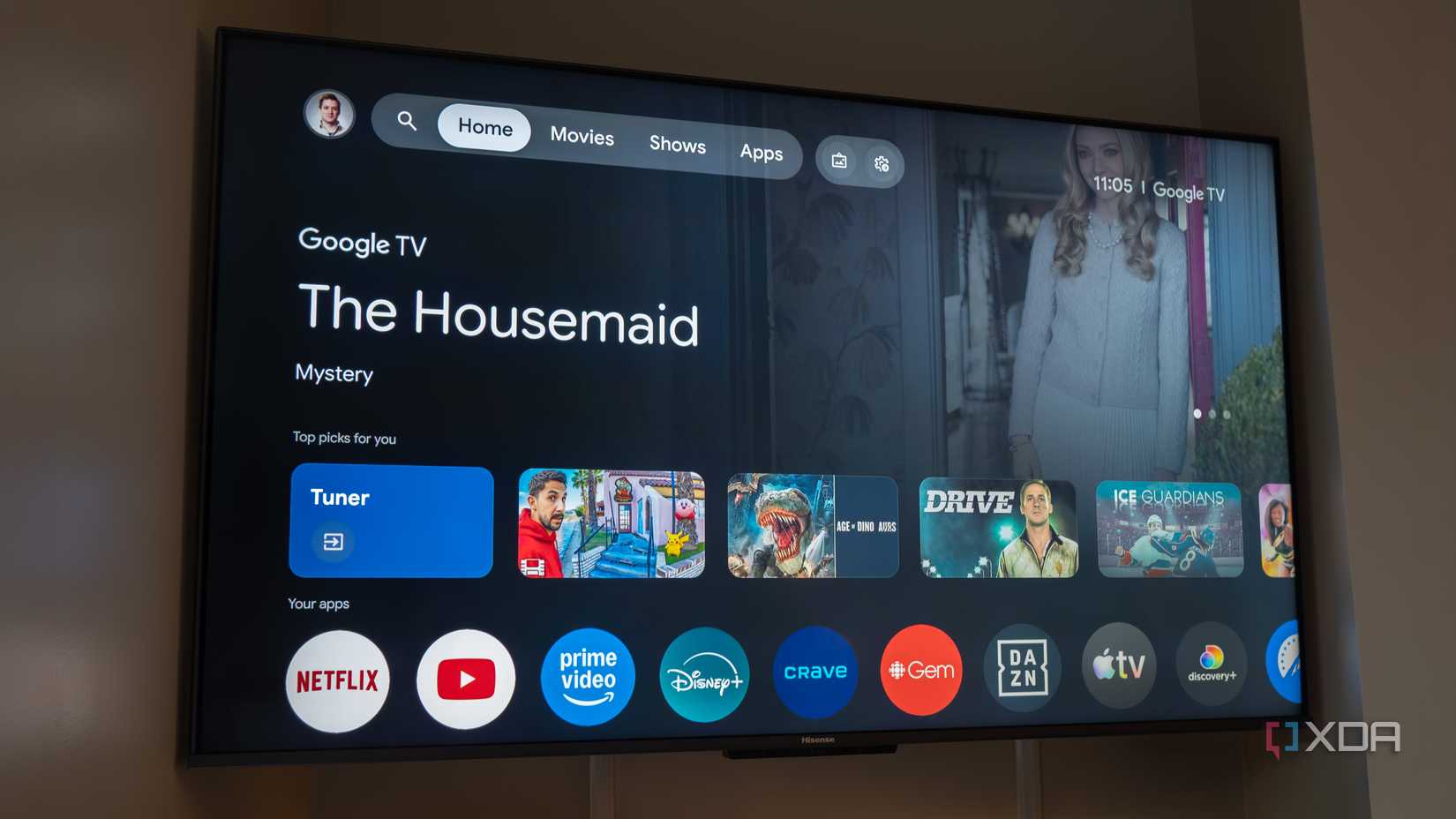 A google TV-powered Hisense television