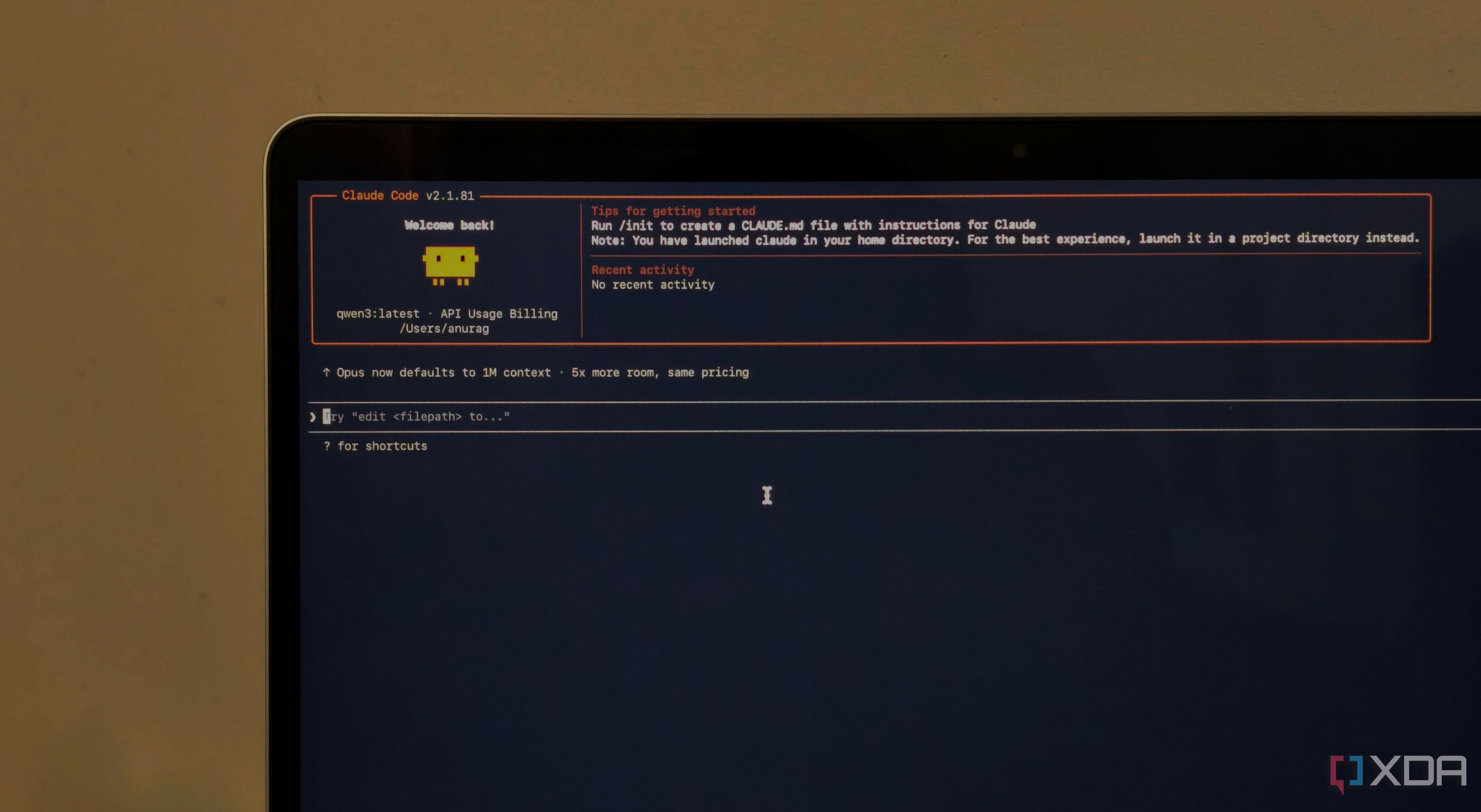 Claude code running QWEN