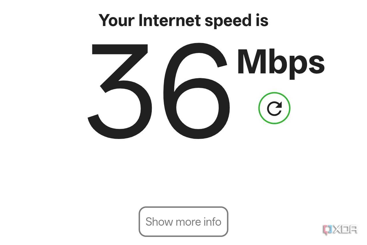 Screenshot of internet speed test on Wi-Fi 6
