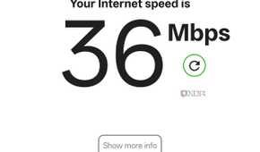 Screenshot of internet speed test on Wi-Fi 6