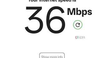 Screenshot of internet speed test on Wi-Fi 6