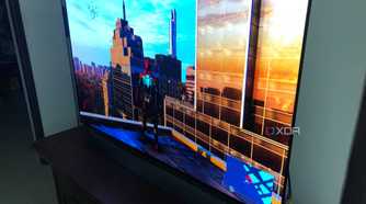 LG C8 OLED TV running Spiderman
