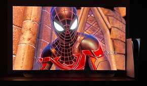 LG C8 OLED TV running Spiderman on PS5