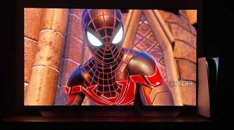 LG C8 OLED TV running Spiderman on PS5