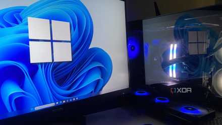 Windows 11 wallpaper image on PC.