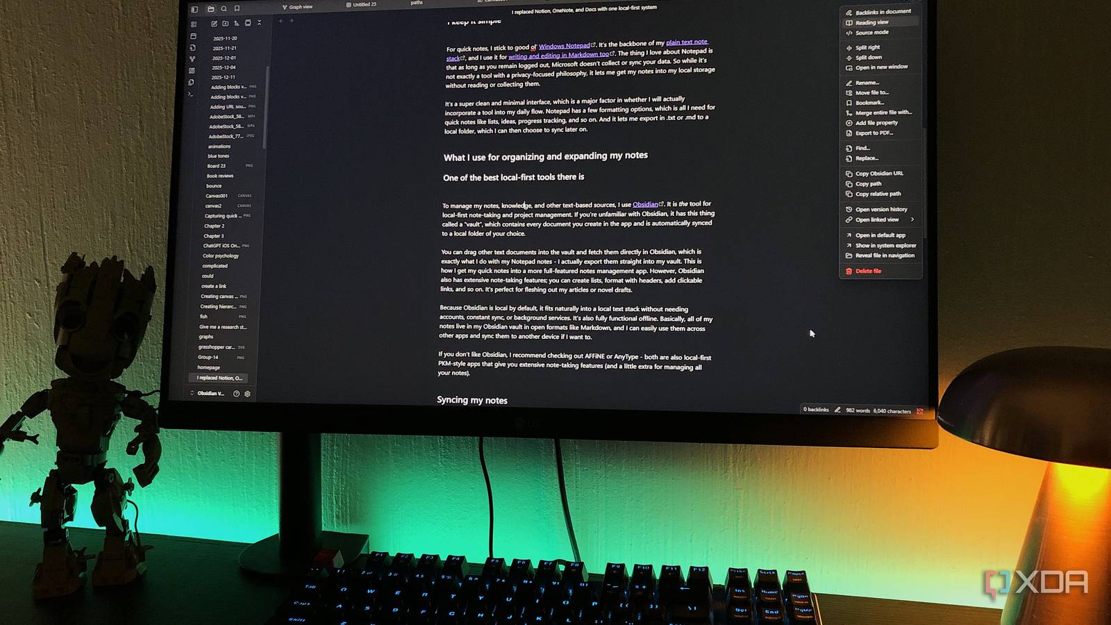 I stopped using Notion for writing after realizing Obsidian doesn't make me think about structure first