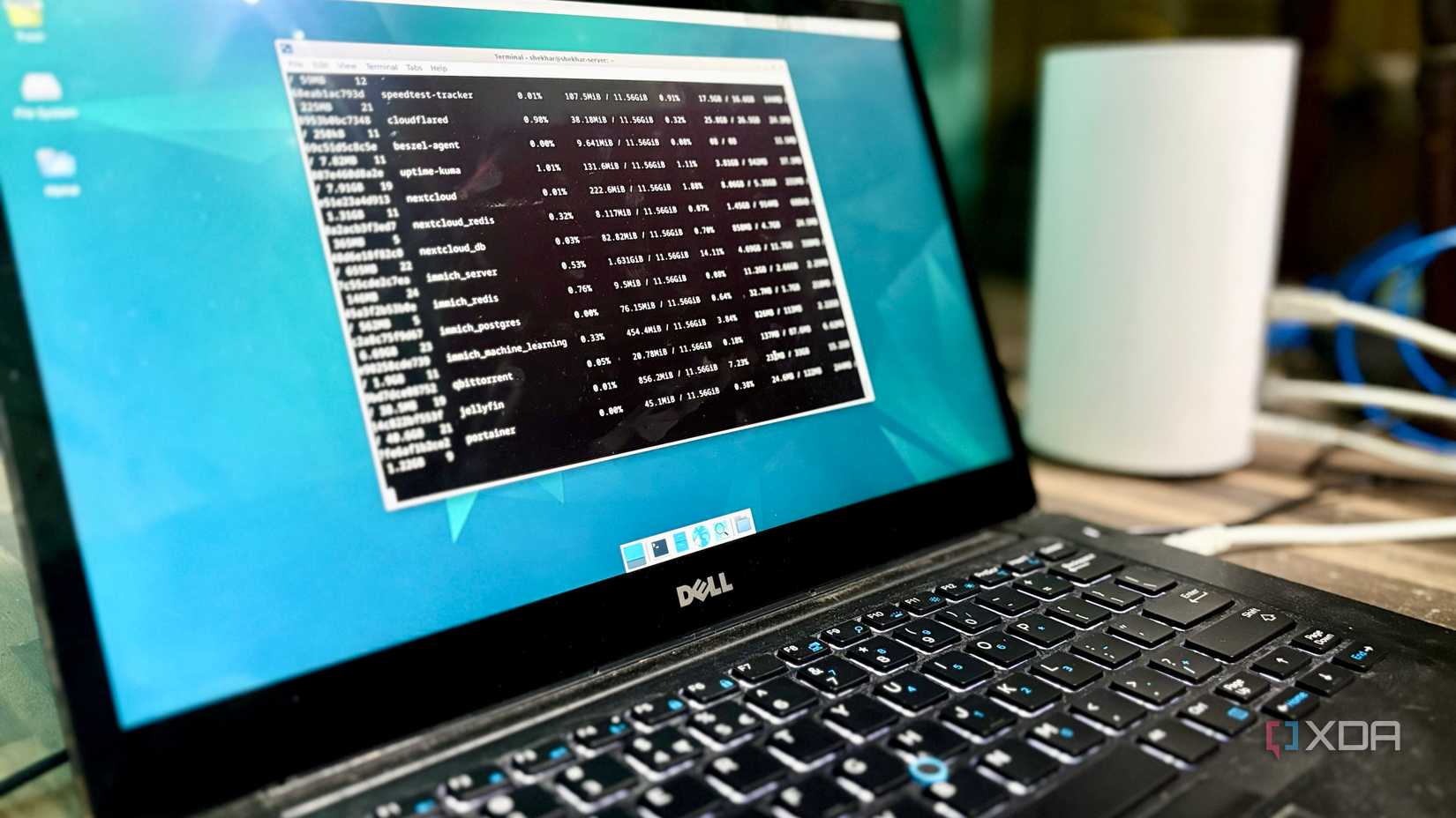 Debian and Docker running on old Dell laptop