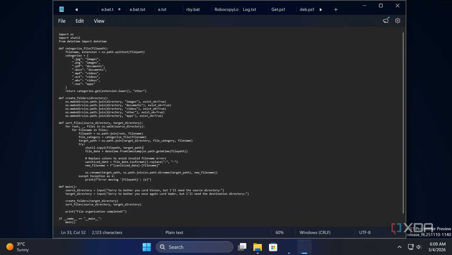 I automated my downloads folder with one script, and it hasn't needed ...