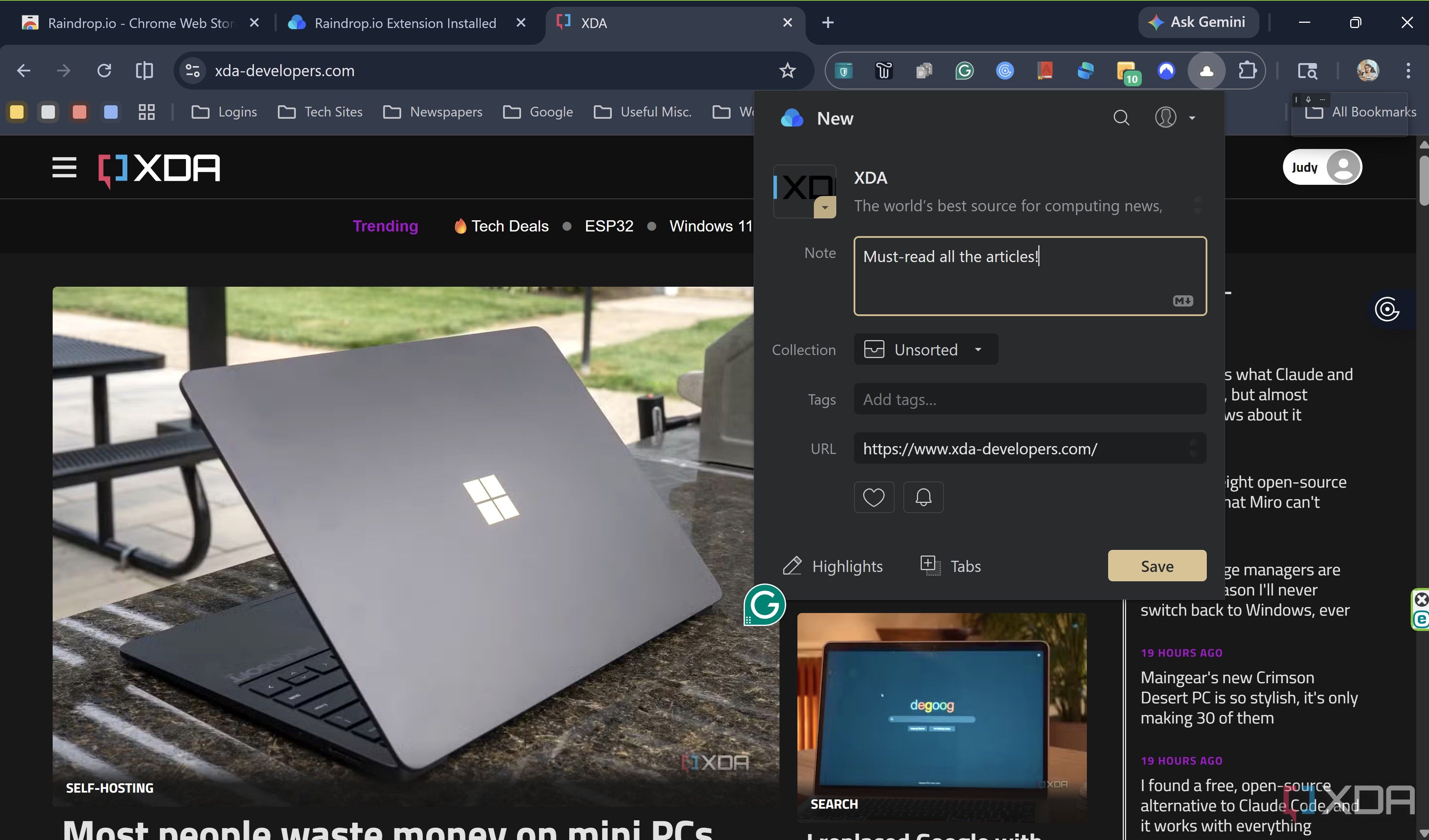 Browser bookmarks don't work for saving articles—this is what actually does