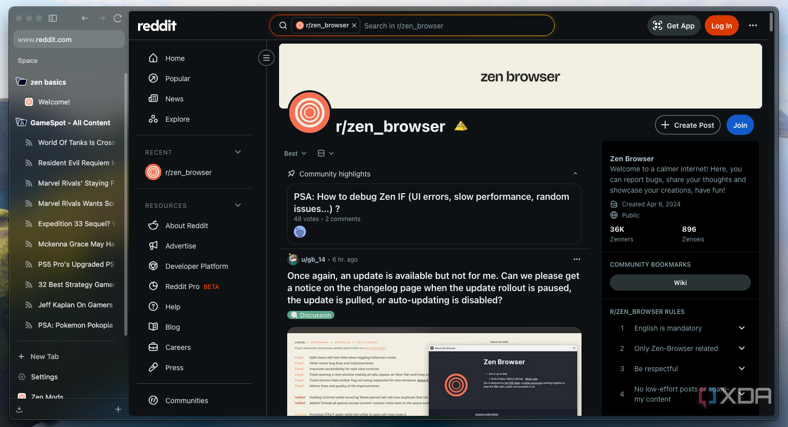 Zen Browser added live folders that turn my sidebar into an RSS reader ...