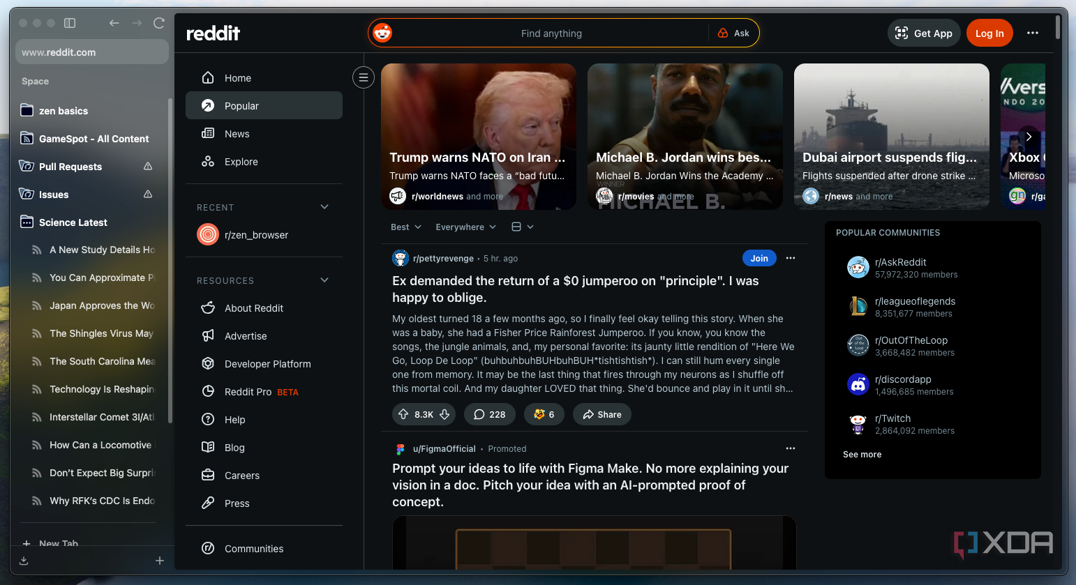 Zen Browser added live folders that turn my sidebar into an RSS reader ...