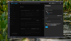 Screenshot of TrueNAS when creating a new WebShare for datasets